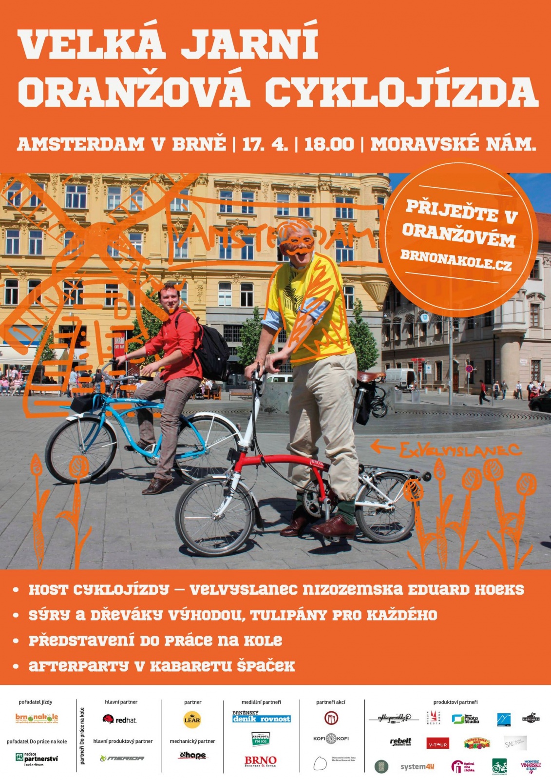 Velká jarní oranžová cyklojízda aneb Udělejme z Brna Amsterdam!